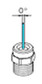 1/4 inch MEG 0 degree red pressure washer nozzle spray pattern