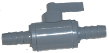 Plastic Ball Valve 3/8 Hose Barb Ends